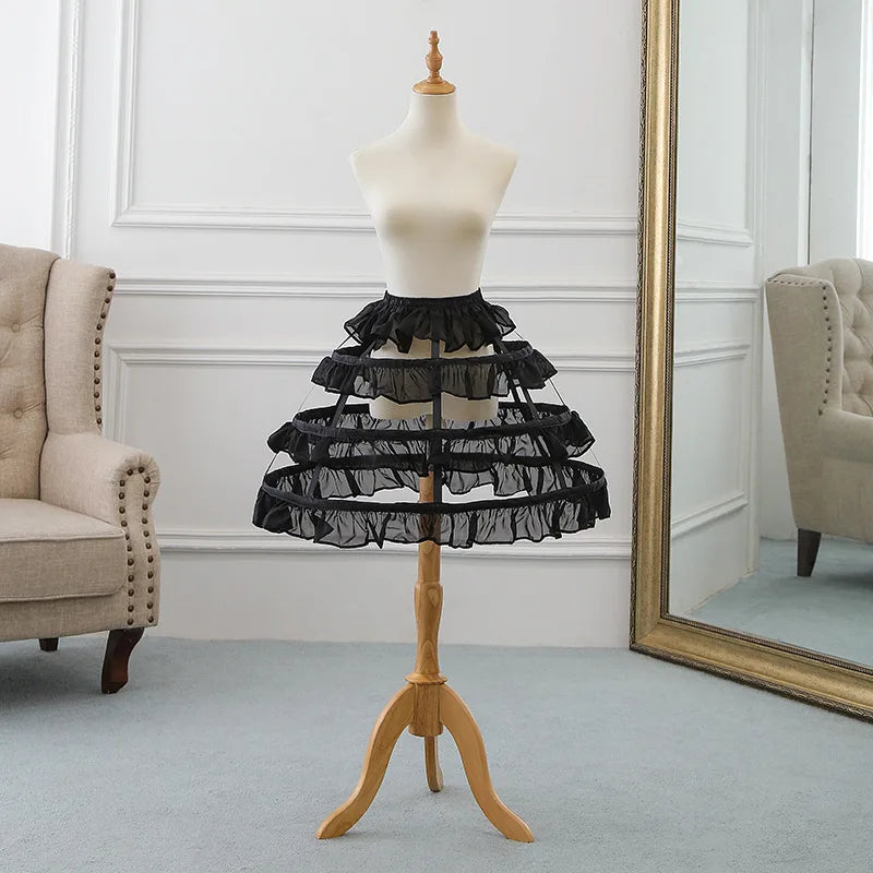 Victorian Dress Pannier Hoop Skirt Bustle Cage Skirt Girls Lolita Fish Bone Cosplay Dress Skirt Petticoat