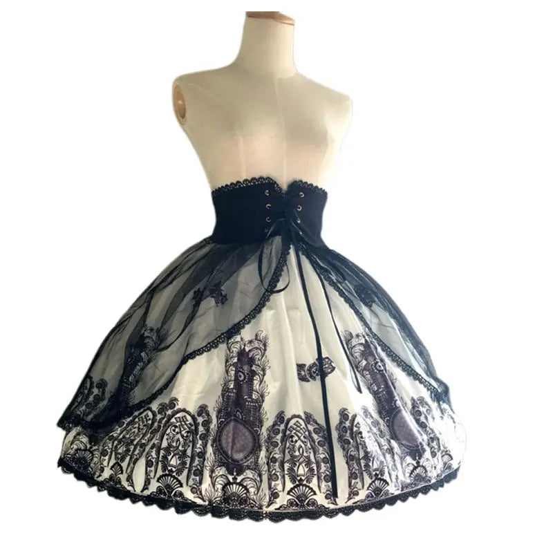Victorian Dress Pannier Hoop Skirt Bustle Cage Skirt Girls Lolita Fish Bone Cosplay Dress Skirt Petticoat